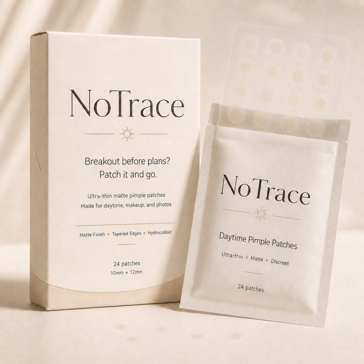 NoTrace invisible daytime pimple patches